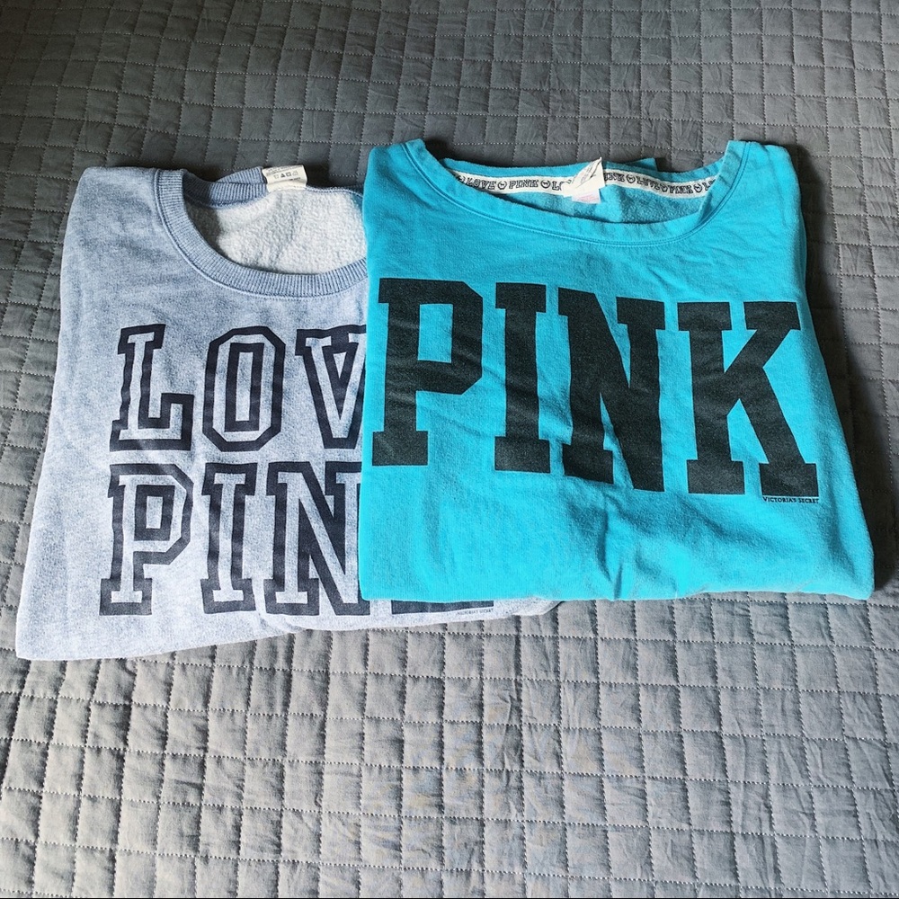 Pink Victoria’s Secret Crewneck Sweatshirts